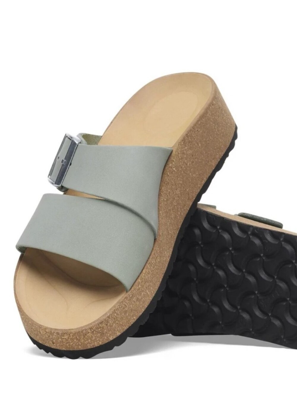 Birkenstock Papillio Almina Nubuck Leather Sandal- Pure Sage